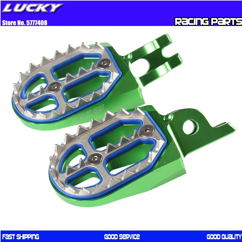 Заготовка CNC MX подножки педали Подставки из нержавеющей стали для KAWASAKI KXF250 KX250F 2006