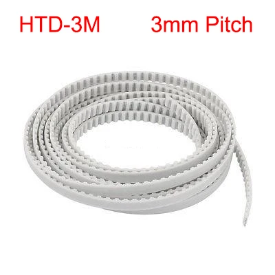 

HTD 3M 5mm 10mm 15mm 20mm Width 3mm Pitch Open Loop End PU Polyurethane Steel Wire Groove Cogged Linear Synchronous Timing Belt