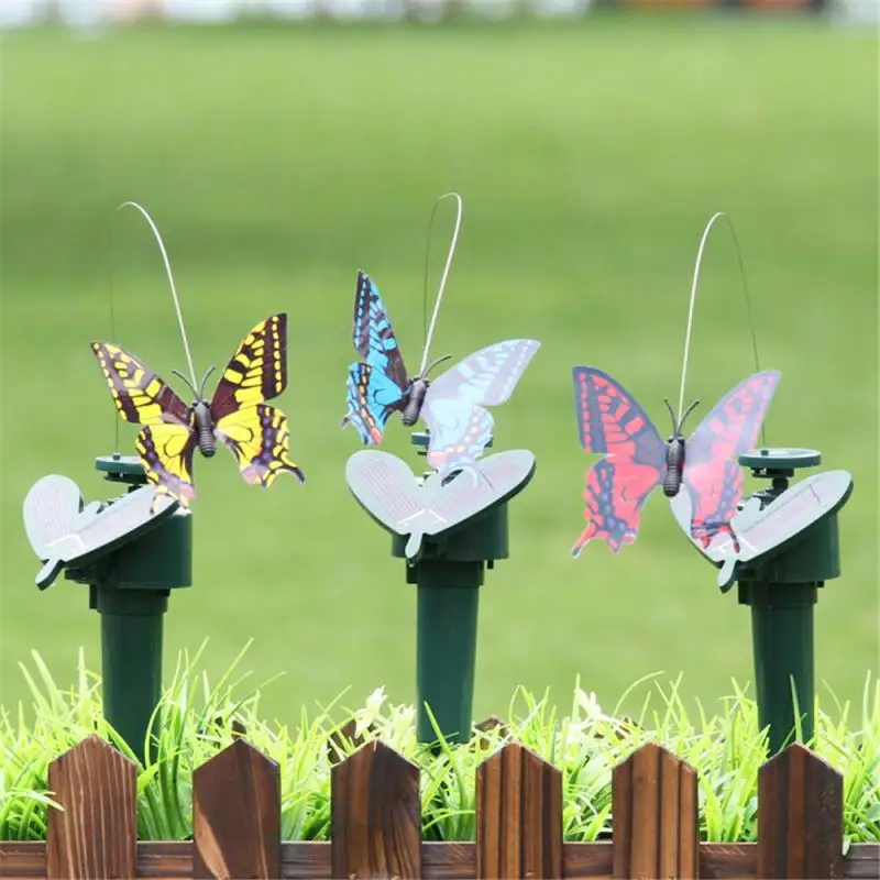 

Solar Powered Garden Decor Flying Flower Butterfly Bird Yard Ornament