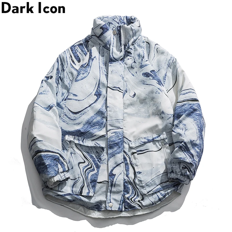 Мужские пальто с карманами и хлопковой подкладкой темными иконами 219 зимняя