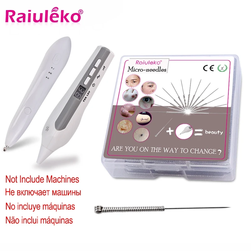 100 шт. сменные тонкие иглы для удаления родинок |