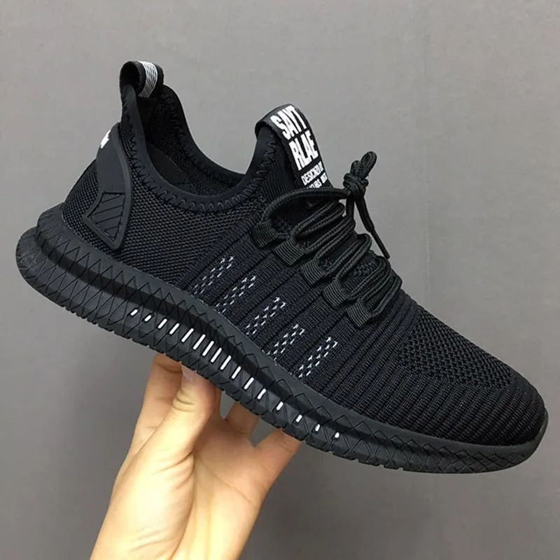 Мужские кроссовки с сеткой легкие вулканизированной подошвой на каждый день со