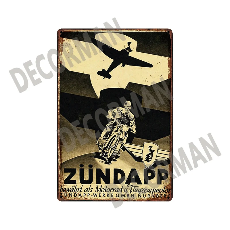 [Mike86] ZUNDAPP Triump пользовательские двигатель оловянный знак потертый шик ретро настенная живопись Рождественский подарок 20*30 см LTA-1702 - Цвет: SL-11696