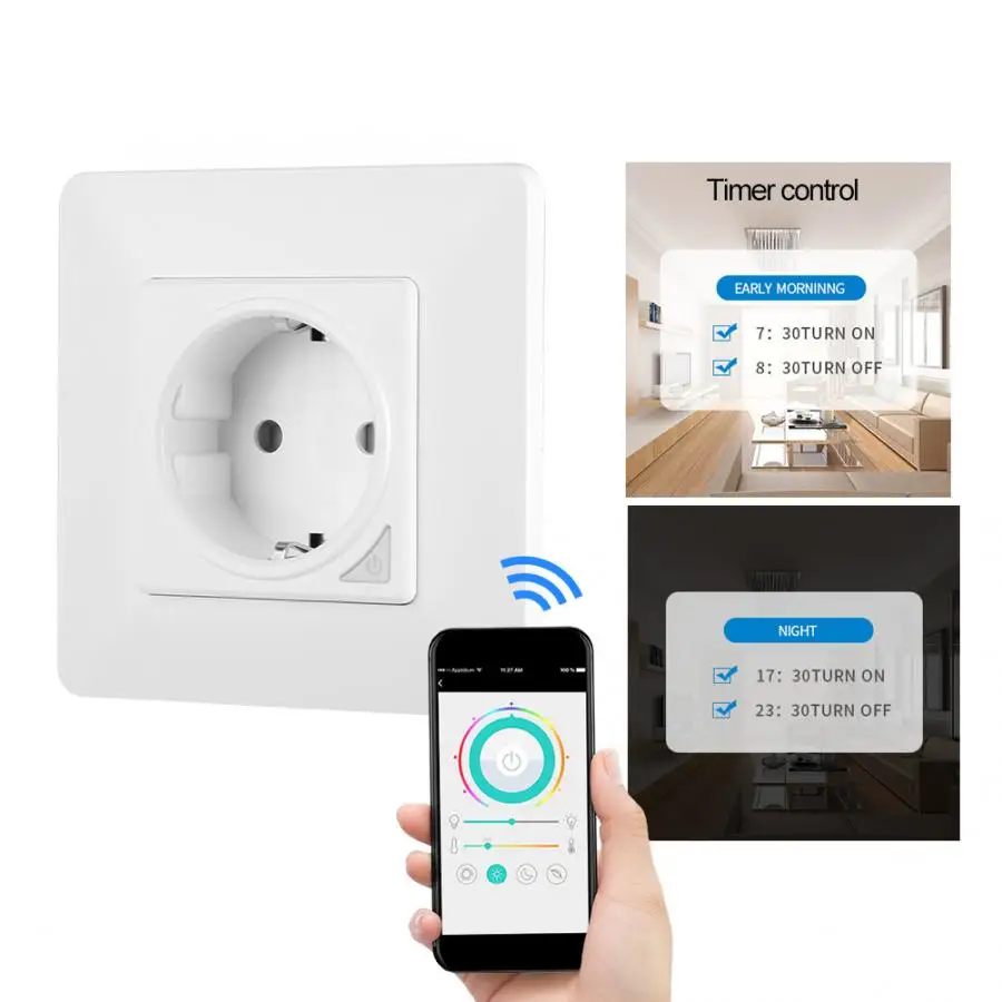 Wifi умная розетка для Alexa/Google Home Assistant/IFTTT EU Plug AC 100-240V Горячая Распродажа