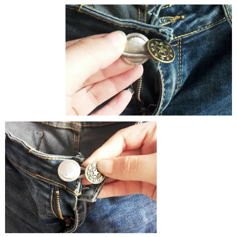 6 шт. удлинитель для талии 2 см мужчин и женщин металлическая кнопка фиксации