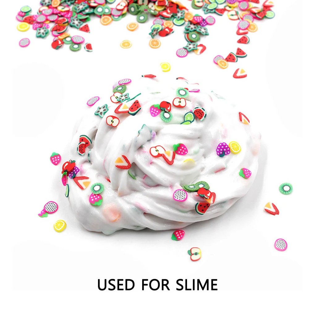 Новые фруктовые очаровательные аксессуары для слайма пушистое украшение