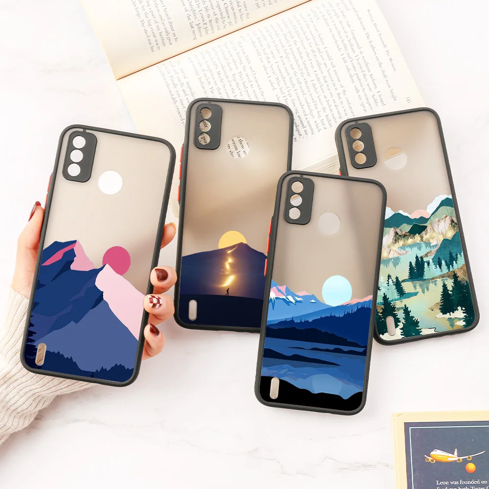 

Case For Tecno Camon 12 Air Cover Lens Hard Protection Case Spark 4 Lite 6 GO Air 3 Pro Camon 11 Pro Coque Matte Pictorial Funda