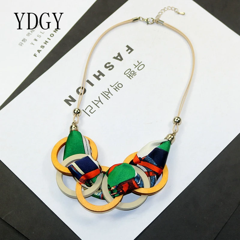 A2 2019autumn and winter new clavicle chain colored laced necklace, ladies fashion air Necklace - Окраска металла: A2