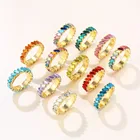 Женские кольца со стразами, из фианита