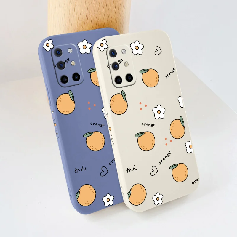 

Tangerinr Liquid Silicone Case For Oneplus 8t 9 9pro 9r pro Liquid Soft Phone Back Cover