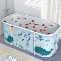 53inch135cm folding bathtub adult bath tub barrel sweat steaming thicken portable bathtub home sauna insulation bath bucket