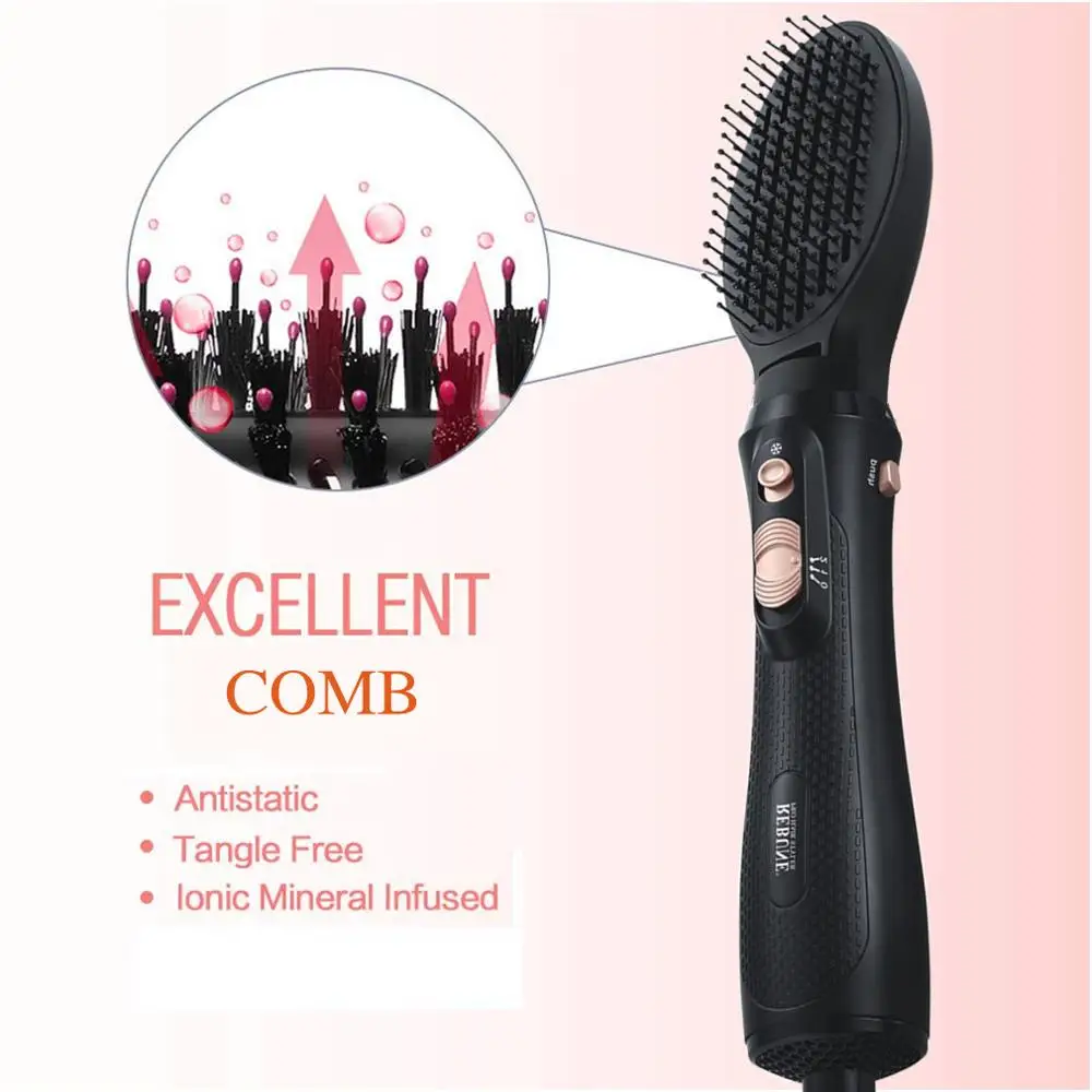 

12Pcs/box REBUNE Hair Styler RE-2061-2 1000W 220-240V Straightener & Curler Comb Hot Air Styling Brush