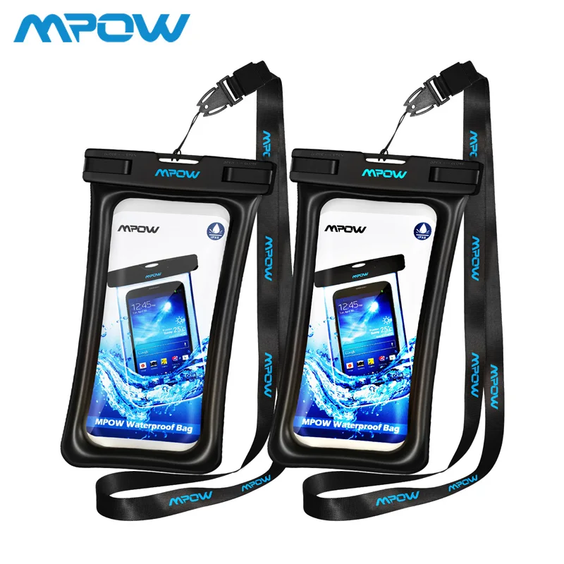 Mpow PA077 плавающий IPX8 водонепроницаемый чехол-сумка Универсальный 6,5 ''чехол для телефона для плавания и фотосъемки под водой для iPhone samsung huawei - Цвет: 2pcs float