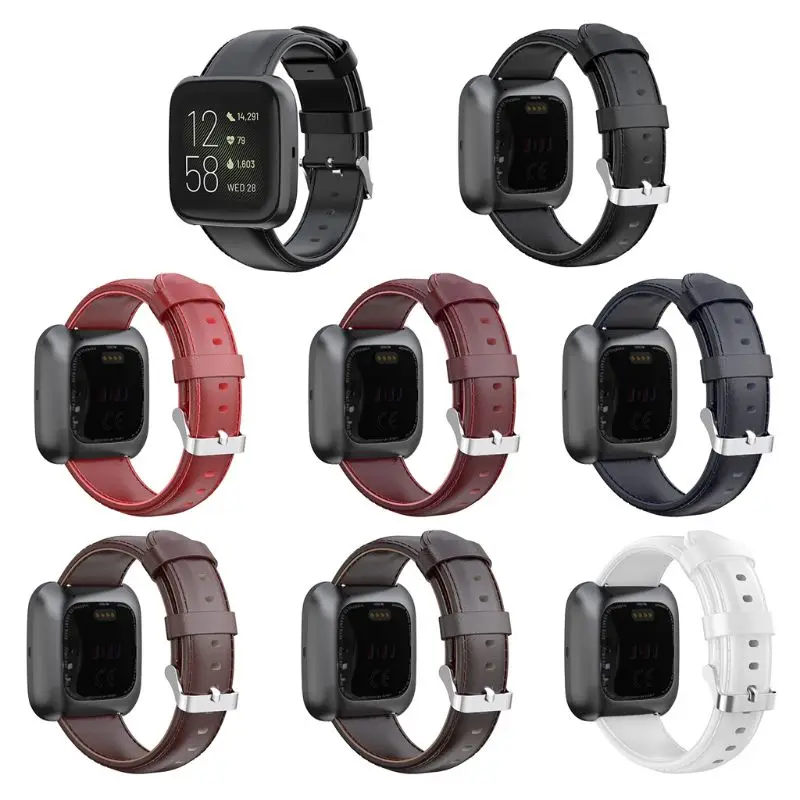 

New Leather Replacement Sport Bracelet Band Watch Strap for Fitbit Versa / Versa 2 /Versa Lite Smart Watch qyh
