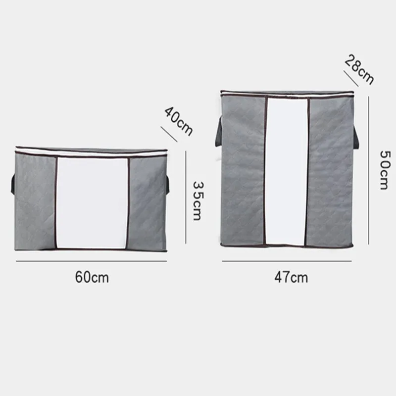

Foldable Large Non-woven Cloth Quilt Mobile Packaging Bag Household Quilt Finishing Bag Visible Dust-proof Clothing Storage Bag