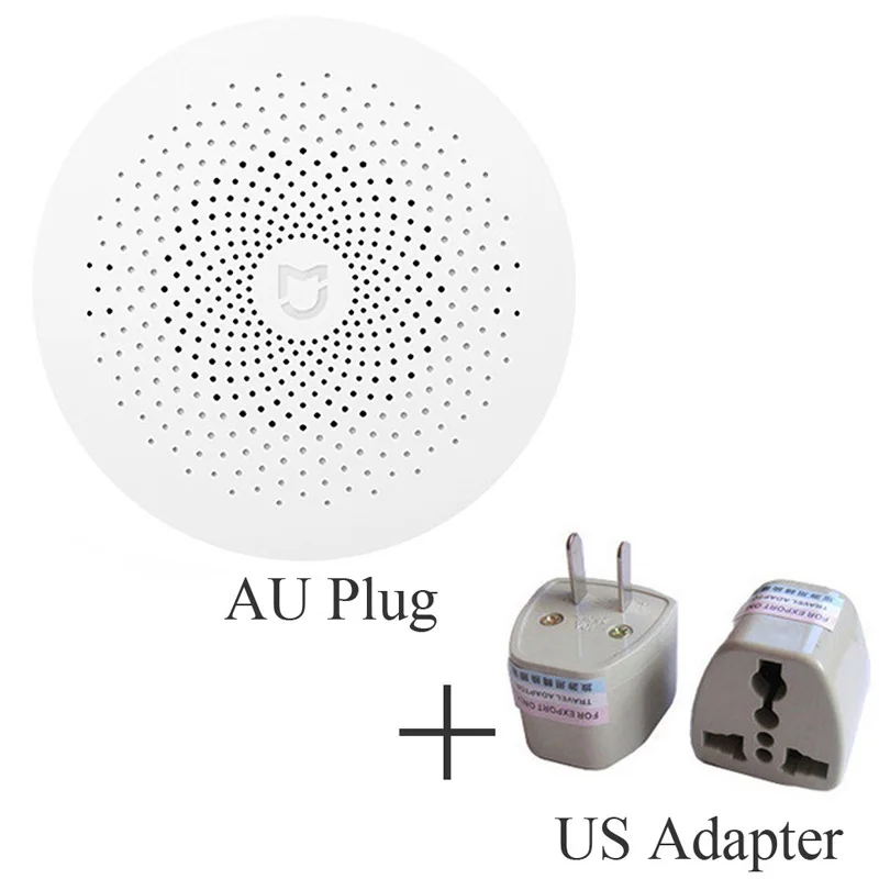 Add US aDAPTER Новинка, Xiaomi Mijia, многофункциональный шлюз, 2 хаба, сигнализация, интеллектуальная, онлайн радио, Ночной светильник, звонок, умный дом, концентратор - Color: Add US aDAPTER