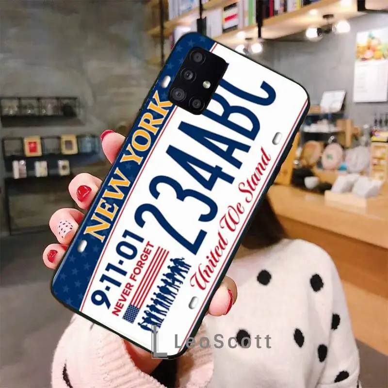 

License New York Plate Number Phone Case For Samsung A50 A51 A71 A20E A20S S10 S20 S21 S30 Plus ultra 5G M11