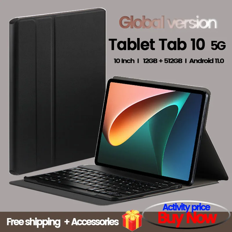 

Планшет на Android, 10 ядер, 12 + 512 ГБ, две Sim-карты, 13 + 24 МП, Android 11,0