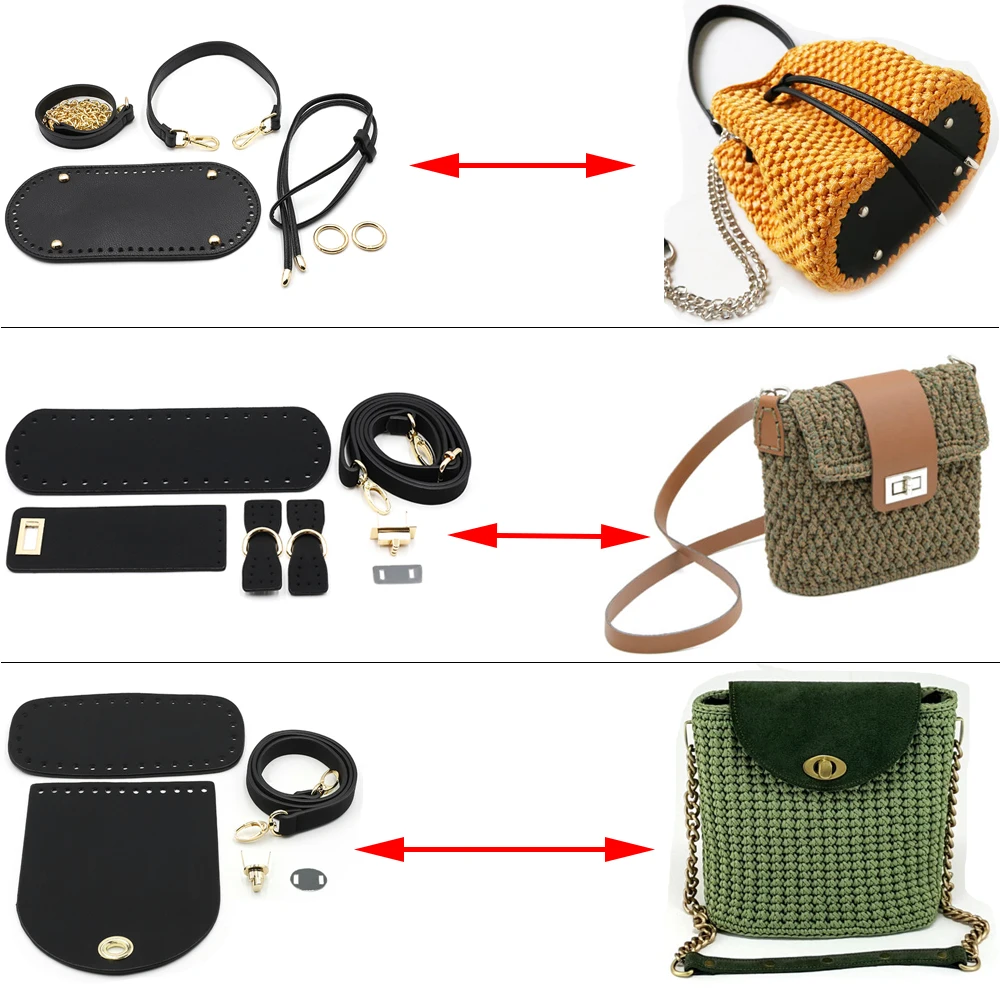 

Handmade Backpack Bag Accessories With Bags Strap Bottom Drawstring Bunches Leather Handles For Women Handbag