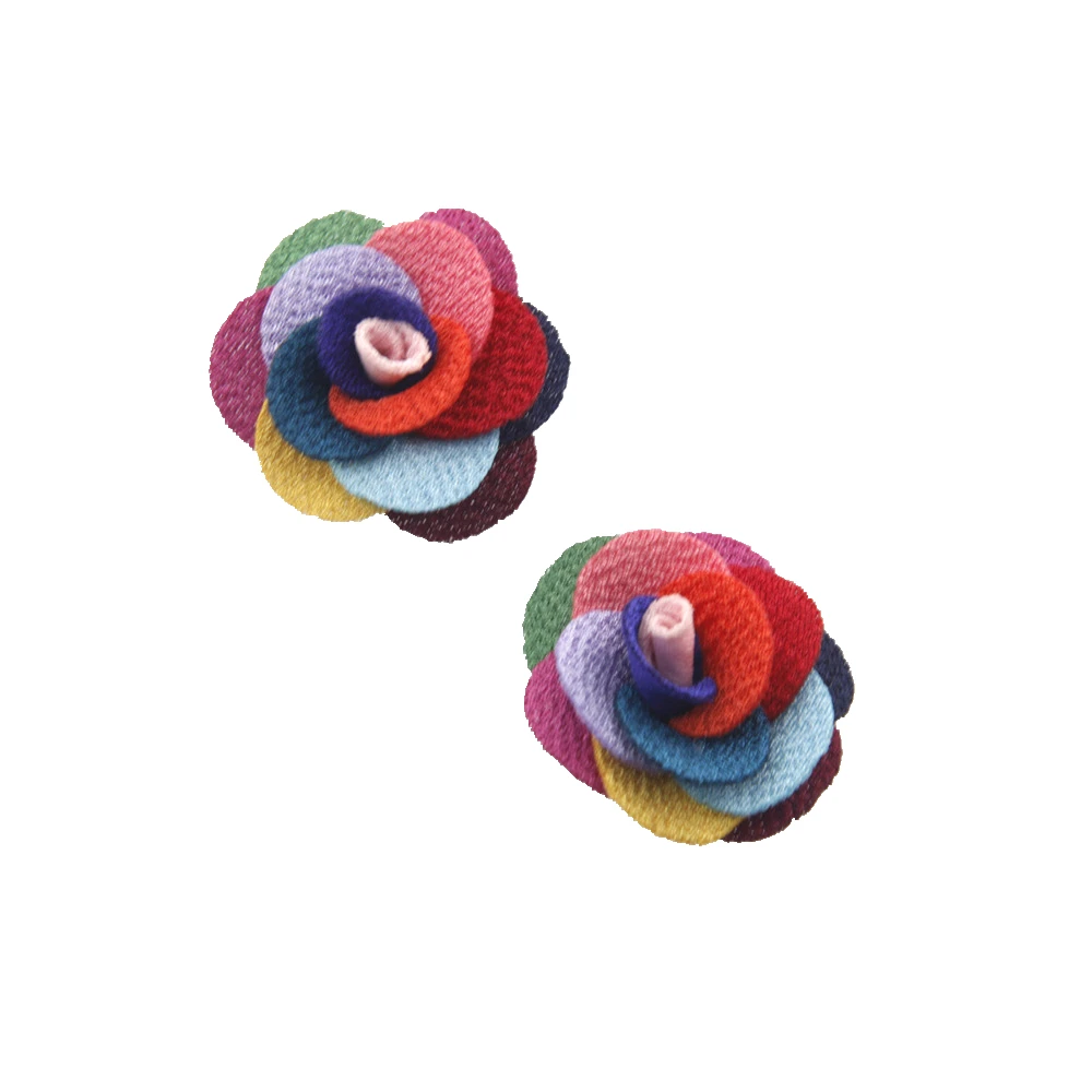 Искусственные цветы ручной работы 20 шт. 4 см роза тканевая Цветочная головка