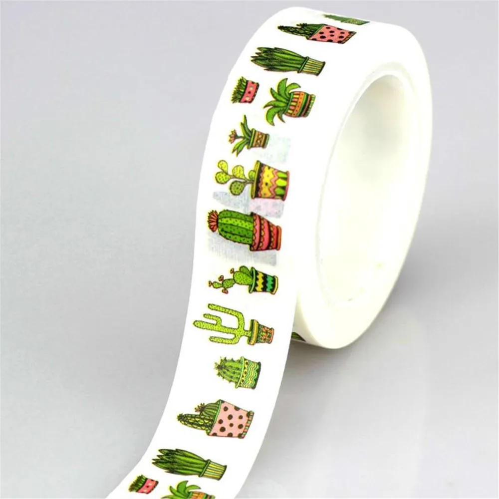 

Cute 10M DIY Cute Cactus plants Japanese Washi Tape Decorative Adhesive Tape Masking Tape For Home Decoration Scrapbooking Diary