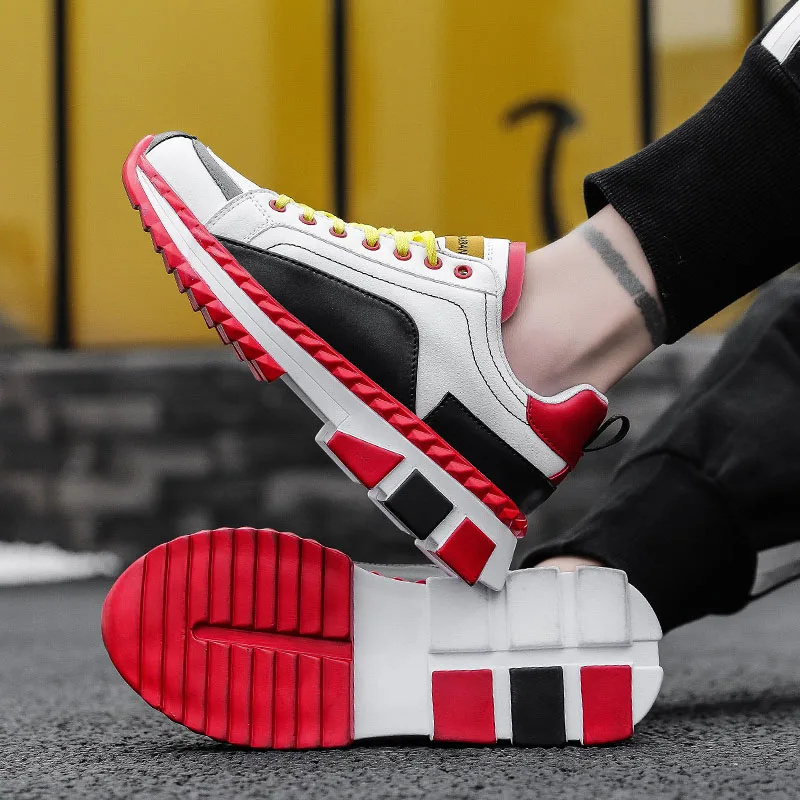 

Tide Brand Men Sneakers Platform Vulcanize Men's Classic Mixed Color Sports Shoes Breathable Casual Men Movement Board Shoes
