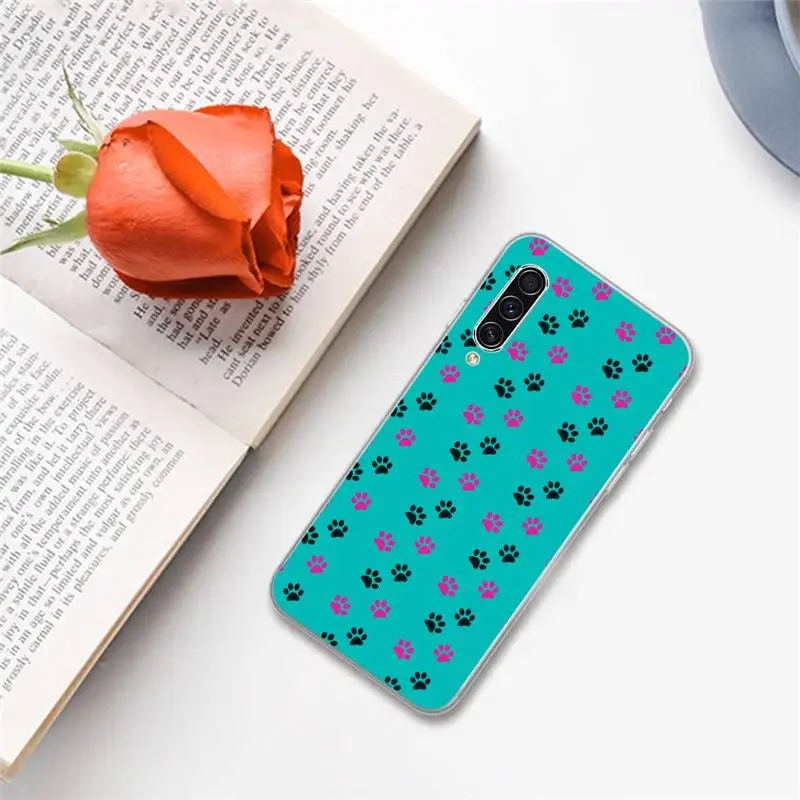 

Comic Dog Foot animal pattern Phone Cases For Samsung A S M Note 9 10 20 fe 21 71 30 ultra plus 5g 11 31 51 s