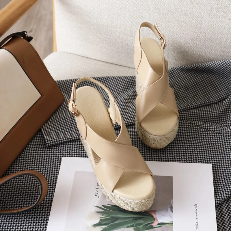 Женские босоножки на платформе Taoffen туфли размеров 30 48 с цветочным принтом и