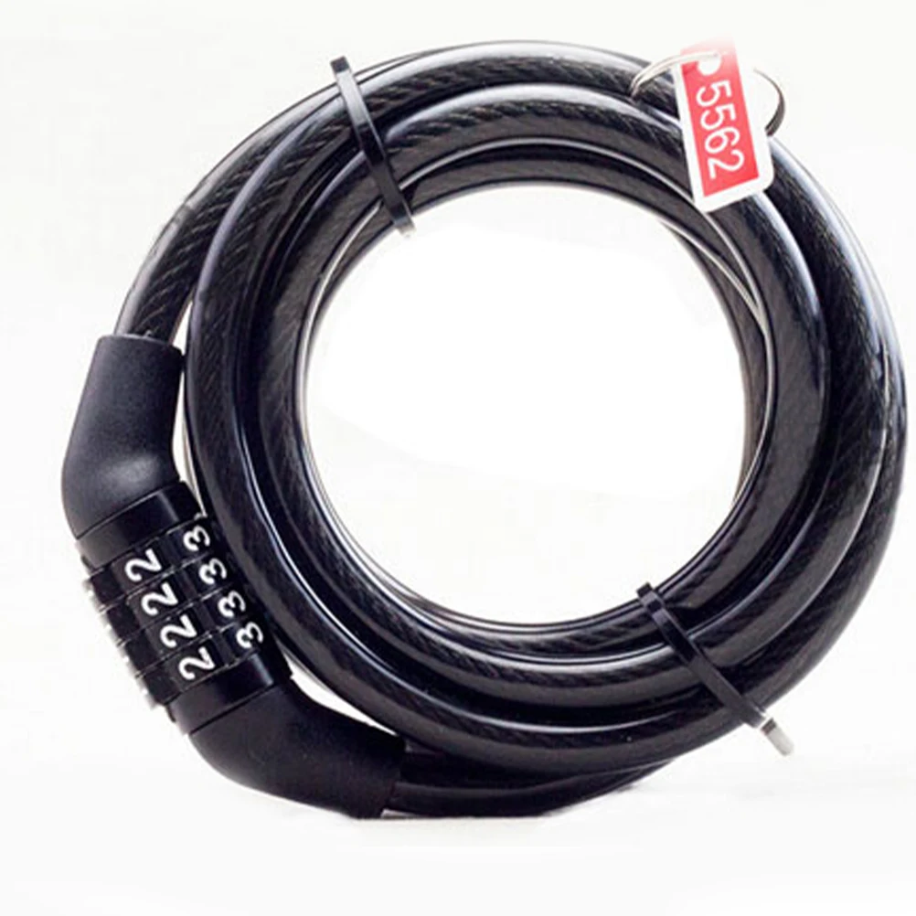 4 Digit Cycling Heavy Duty Cable Combination Password Bike Bicycle Lock Hard Coded (Black) | Спорт и развлечения
