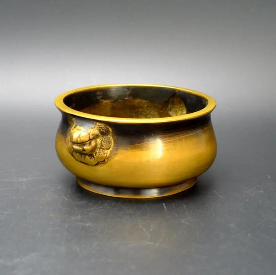 Медная Статуя под старину из чистой латуни Xuande курильница для дома офиса