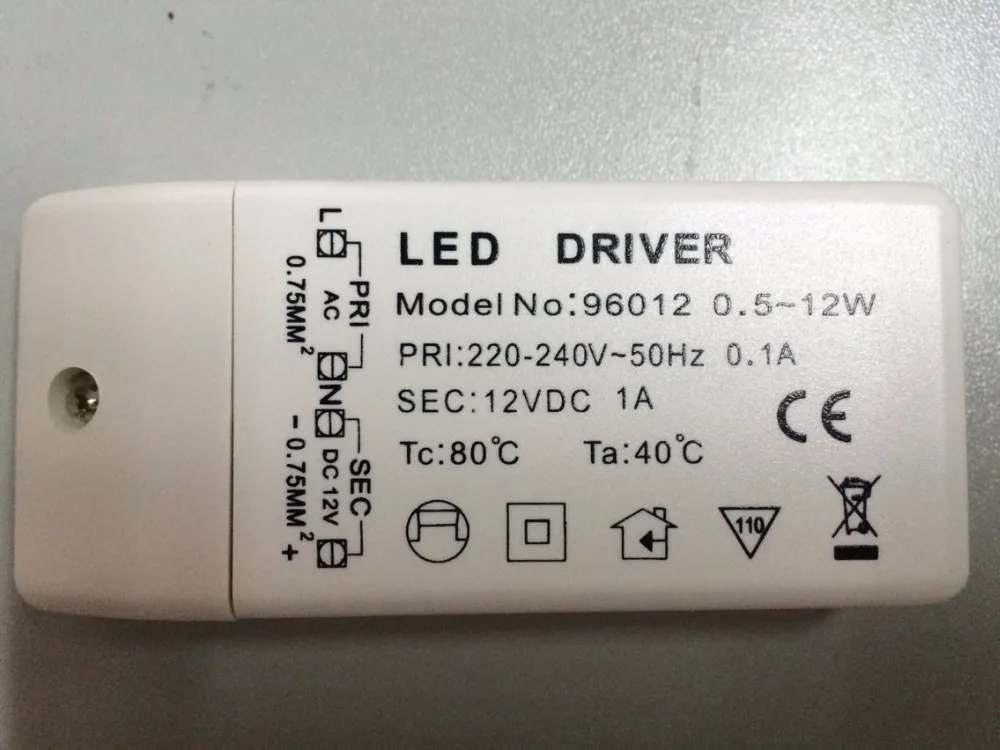 1 pc CE UKCA 12W MR 16 LED LIGHT BULB Electronic Driver Transformer DC 12V  Power Supply AC 220V-240V