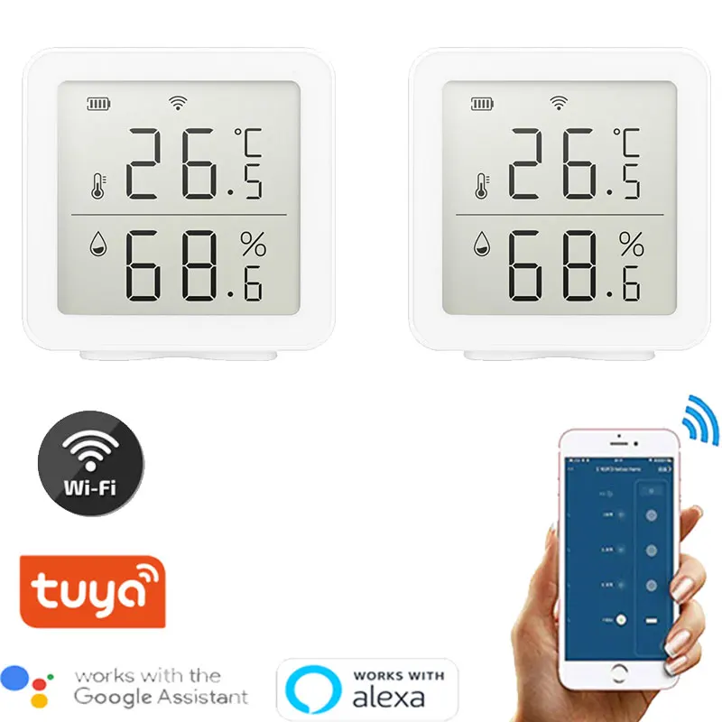 

Смарт-термометр Tuya с Wi-Fi и ЖК-дисплеем