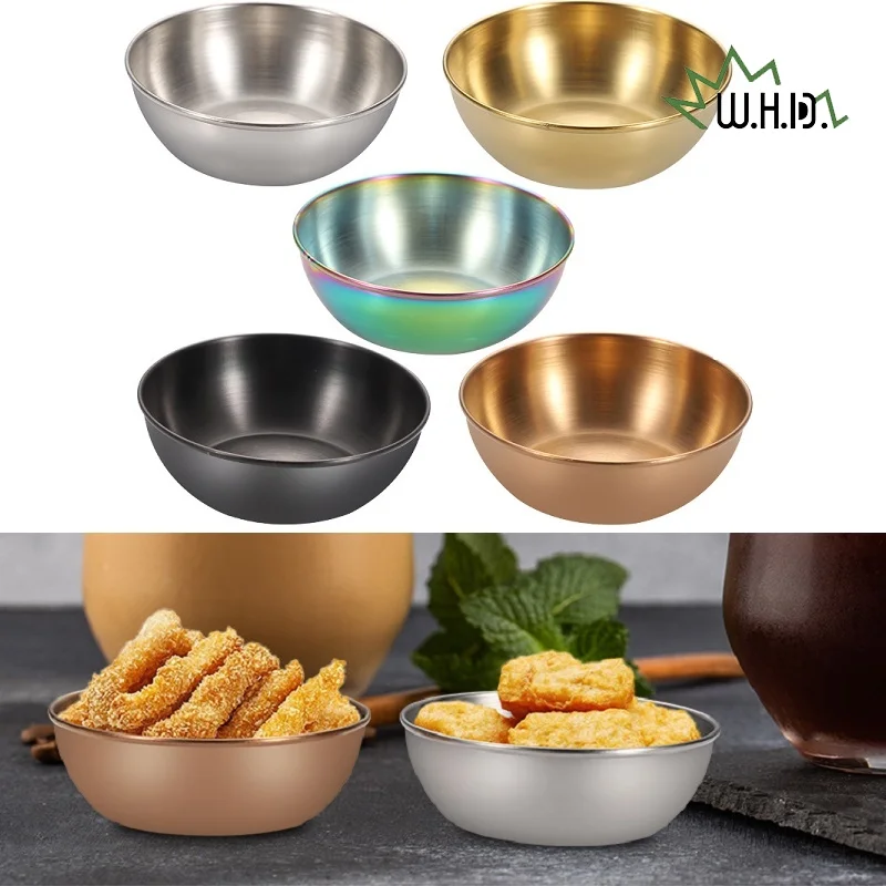 

Sauce Seasoning Dish Stainless Steel French Fries Ketchup Cup Hot Pot Dipping Bowl Appetizer Plates Condiment Container