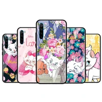 disney marie cat for xiaomi redmi k40 k30 k20 pro plus 9c 9a 9 8a 7 luxury shell tempered glass phone case cover
