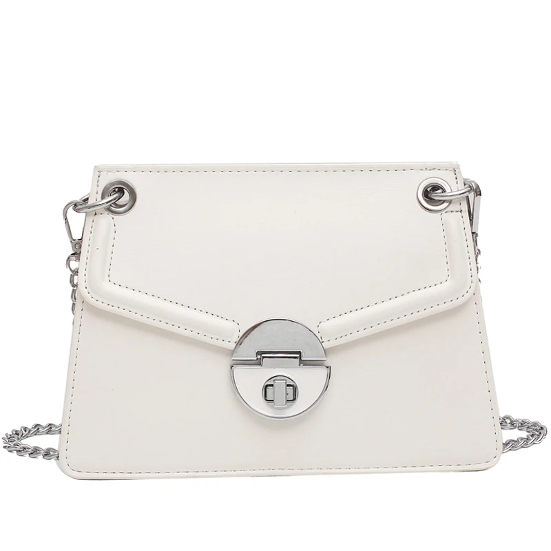 

Flip Solid color Crossbody bag 2021 Fashion New High-quality PU Leather Women's Designer Handbag Chain Shoulder Messenger Bag