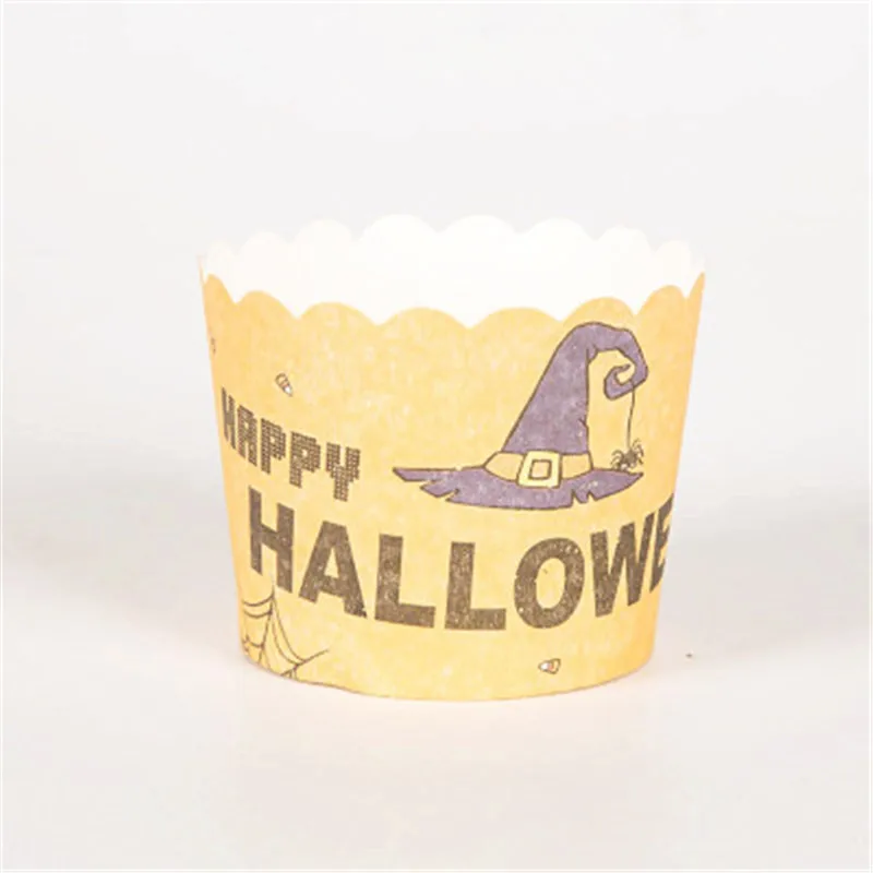 Хэллоуин призрак маффины бумажные обертки для кексов чашки выпечки чехлы торта