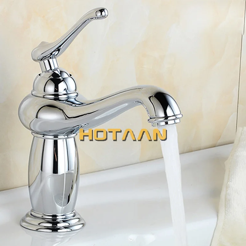 

Free Shipping New arrival Bathroom gold Basin Faucet Gold finish Brass Mixer Tap with ceramic torneiras para banheiro
