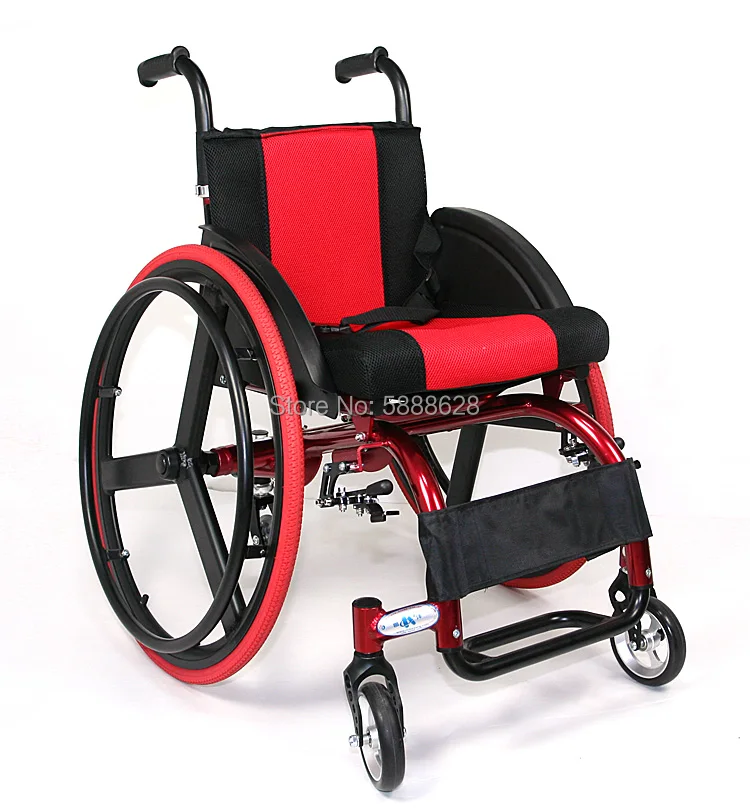 

Free shipping Aluminum alloy high-quality folding manual sports wheelchair for the disabled a