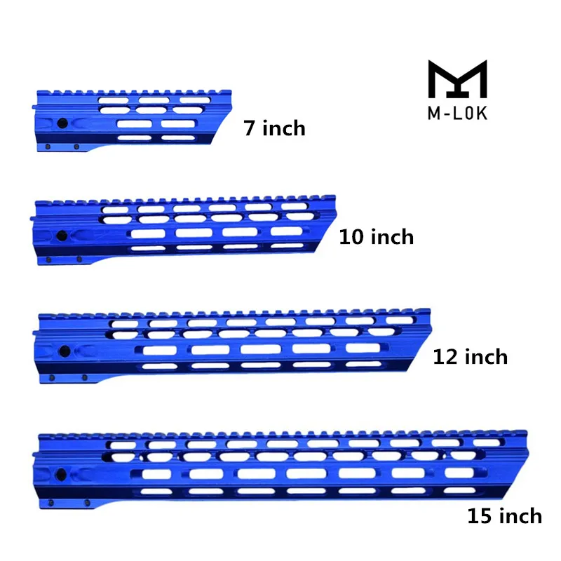 M-LOK mlok Handguard 7 10 12 15 дюймов AR15 M4 тонкий бесплатный поплавок Пикатинни MLOK .223 5 56 AR-15 |