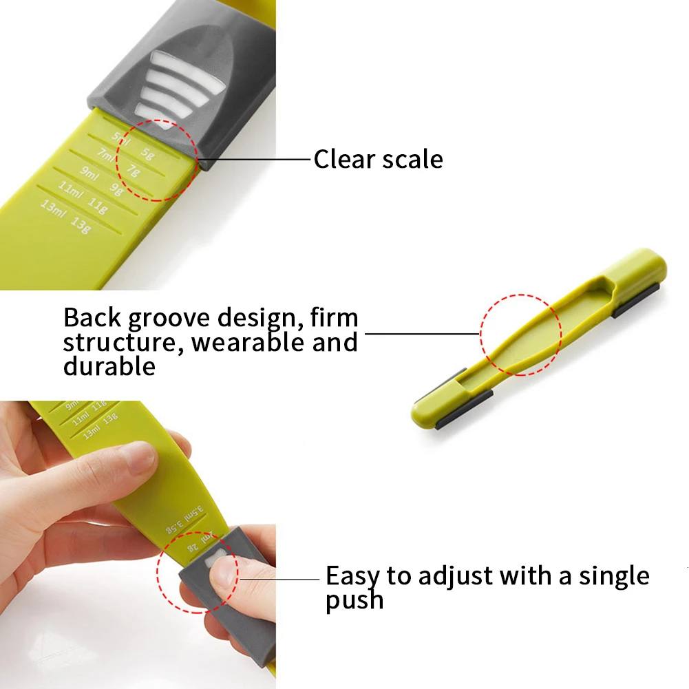 Пластиковая мерная ложка чашка с двойной головкой девять киосков регулируемая
