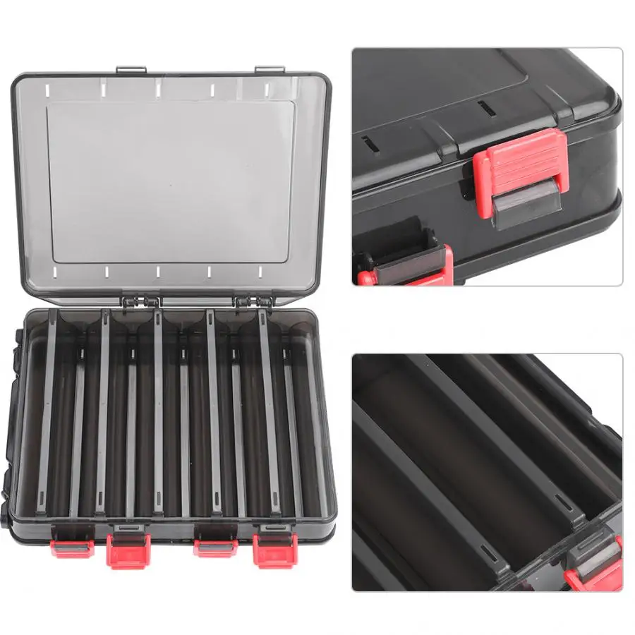 20x17x5 см двухслойная коробка для рыболовных снастей Деревянный чехол креветок