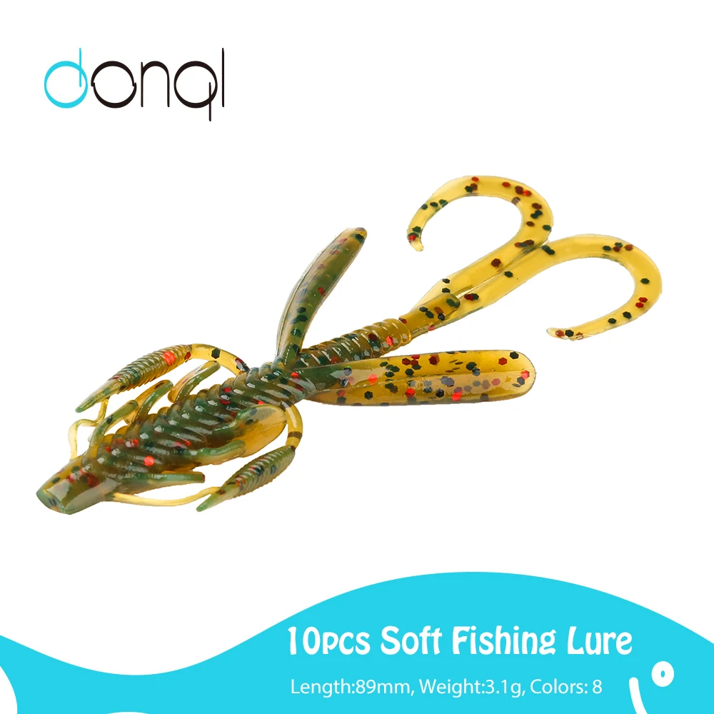 Приманки DONQL для ловли креветок в виде червя 10 шт. наживка воблеры личинки