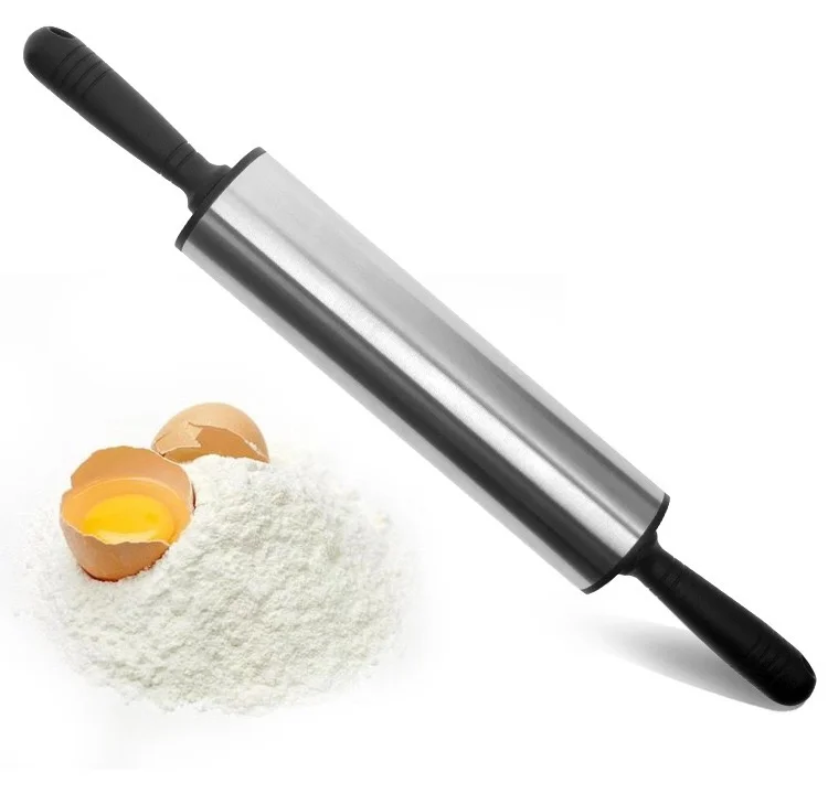 Вертлюги Из Нержавеющей Стали штифт антипригарный тесто ролик для выпечки пиццы