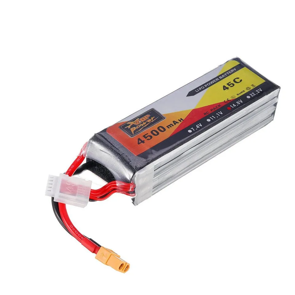ZOP Power 4S 5S 6S 4500mah 5000Mah Lipo Battery 14.8V 18.5V 22.2V 45C 75C XT60 Plug For FPV RC Racing Drone Car Spare Parts on - Аккумулятор ZOP Power 4S 5S 6S 4500 мАч 5000 мАч LiPo 14,8 В 18,5 В 22,2 В 45C 75C с разъемом XT60 для запасных частей FPV RC 