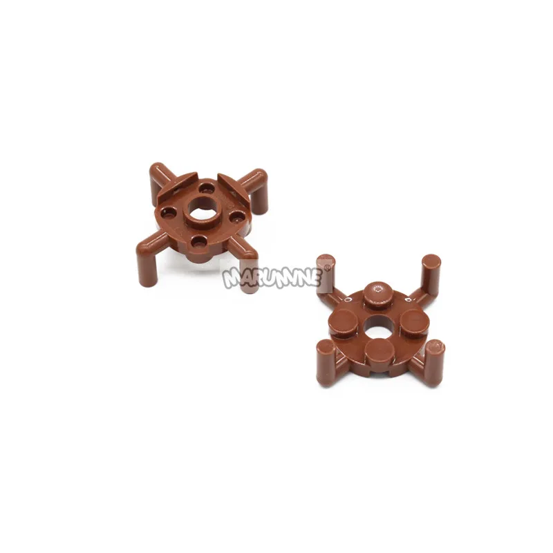 Кубики MOC Plate 2x2 с 4 барами круглые 10 шт. строительные блоки ось соединения 98284 DIY