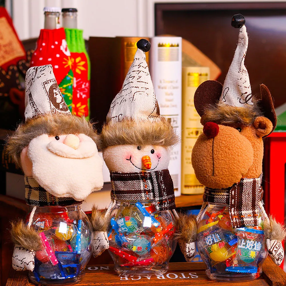 Рождественский контейнер для хранения конфет декор домашнего подарка милый