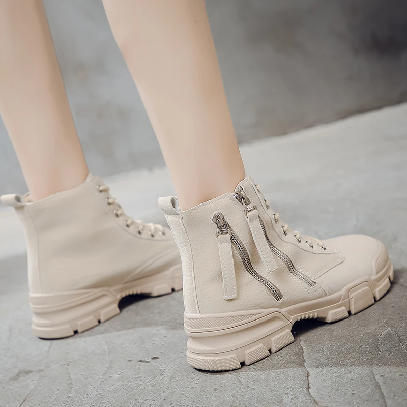 Женские ботинки на молнии из искусственной замши толстой платформе женская
