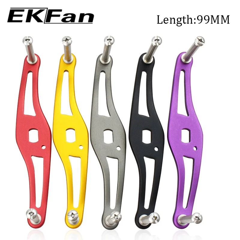 EKFAN 99MM 120MM 130MM Metal S-shaped Fishing Reel Handle 8*5MM Holes Suitable For Daiwa Bait Casting Reel Parts