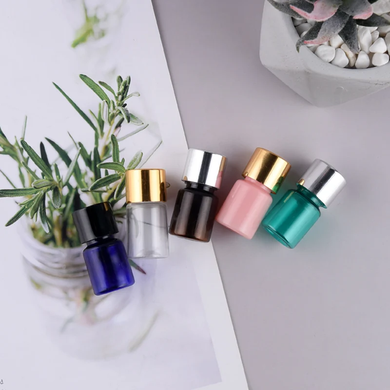 1 шт 5 мл многоцветная ПЭТ Гальваническая золотистая/серебряная крышка винта