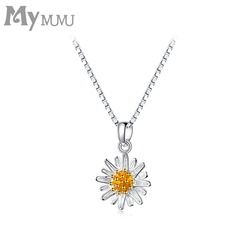 Женская мода 2020, маленькое ожерелье с кулоном из хризантемы Zou, цепочка из ключицы, летняя маленькая свежая простая бижутерия